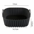 Air Fryer Silicone Liners Square Reusable Non Stick Basket Mat for 4-7QT Air Fryer Oven Microwave Baking Airfryer Accessories. 