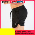 GITF Mens Gym Training Shorts Men Sports Casual Clothing Fitness Workout Running Grid Quick-Drying Compression Shorts Athletics.