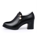 Botas Femininas Women Classic Round Toe High Quality Black Patent Leather Autumn & Winter High Heel Ankle Boots Red Shoes A234. 