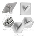 Self Adhesive Stainless Steel Hook Wall Key Coat Clothes Door Hanger Bag Holder Bathroom Kitchen Rustproof Towel Hooks.