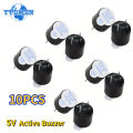 10PCS 5V Active Buzzer Magnetic Long Continous Beep Tone Alarm Ringer 12x9.5mm Mini Active Piezo Buzzers, for Arduino. 