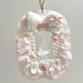 Sweet DIY Plush Card Holder with Ribbon Anime Lace Photocard Case Lolita Idol Display Photo Protector Case Card.