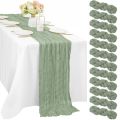 1pc Cheesecloth Table Runner Country Style Gauze Cheese Cloth Tablecloth For Wedding Bridal Shower Baby Shower Birthday Party. 