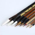 6/9/12/16Pcs Chinese Calligraphy Brushes Set with Roll-up Bamboo Brush Holder Sumi Painting Writing Kanji Art Watercolor Brush. 
