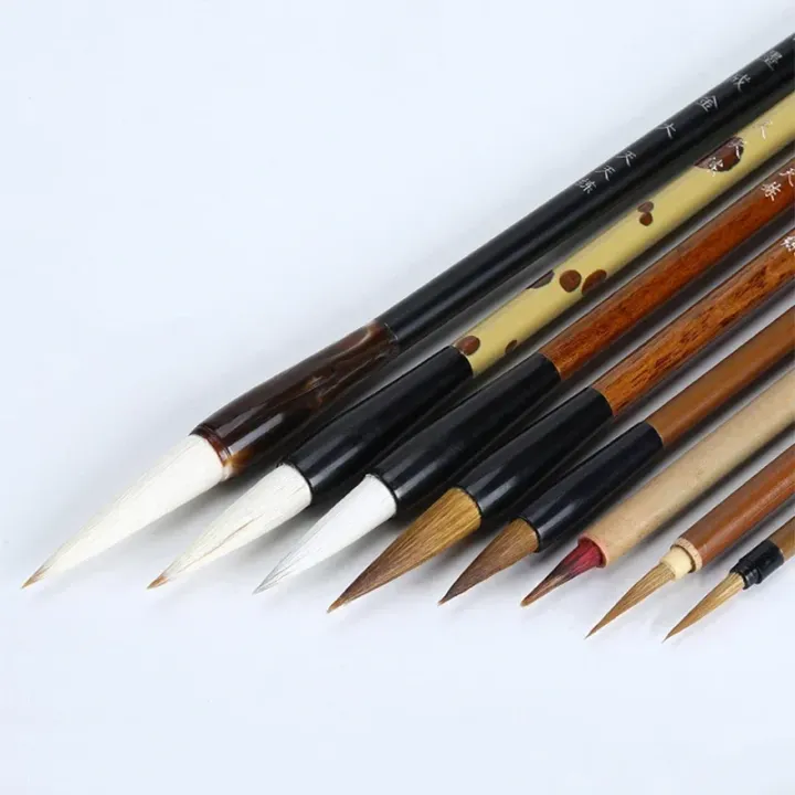 6/9/12/16Pcs%20Chinese%20Calligraphy%20Brushes%20Set%20with%20Roll-up%20Bamboo%20Brush%20Holder%20Sumi%20Painting%20Writing%20Kanji%20Art%20Watercolor%20Brush%20-%20Image%205