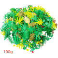100g Plants Building Blocks DIY Toys Leaves Grasses Pine Trees Bamboo Flowers Multi-scene Construction Practical Accessories.