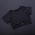 Trendy Women's Fitness Crop Top - Fitted Breathable Short Sleeve, Quick-Dry Yoga Running Shirt, Summer Workout Sports Tee. 