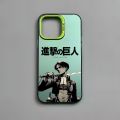 Anime Attack on Titan Phone Case For iPhone 16 15 14 13 12 11 Pro Max Plus – Colorful Gradient Soft TPU Back Cover. 