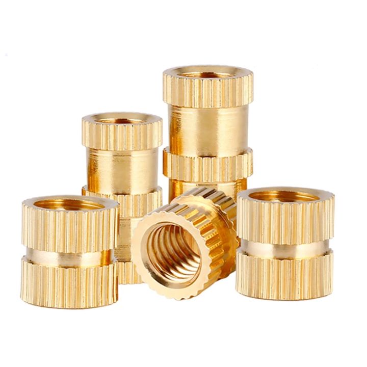 Copper Insert 50/10pcs Brass Knurled Insert Nuts Copper Thread Inserts for M2 M2.5 M3 ...