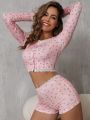 Women’s French Floral Lace Two Piece Set Long Sleeve Cardigan and Shorts Elegant Fashion Outfit Casual Chic Ladies Clothing.
