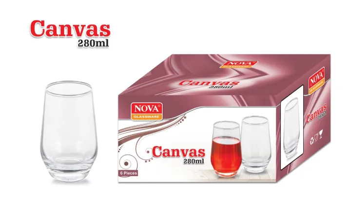 Nova%20Canvas%20Glass%20set%20/%20Pack%20of%206%20/%20280ml%20-%20Image%202
