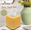 Pack of 2 Rose Square Tissue Roll Box. 