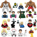 Blind Box Mini Building Blocks G0159 Figures Big Goblin Spiderman Iron Man Venom Captain Hawk Deadpool Armor Christmas  Toy. 