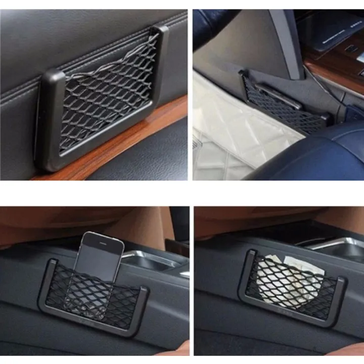 1/2Pcs%20Car%20Organizer%20Storage%20Bag%20Auto%20Paste%20Net%20Pocket%20Phone%20Holder%20Car%20Accessories%2020*8CM%208*15CM%20Universal%20-%20Image%205