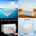 ABS plastic case grey waterproof electronic project box DIY case with ears waterproof case instrument box electrical supplies.