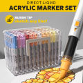 Acrylic Brush Markers Set with Portable Case, Liquid Ink Art Acrylic Paint Markers Set for Art and DIY Craft. 