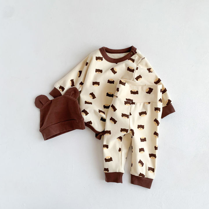 2024%20Spring%20Baby%20Boys%20Girls%20Clothes%20Cotton%20Long%20Sleeved%20Top%20+%20Pant%20+%20Hat%20Three%20Piece%20Set%20Baby%200-2%20Years%20Old%20Newborn%20Suit%20-%20Image%204