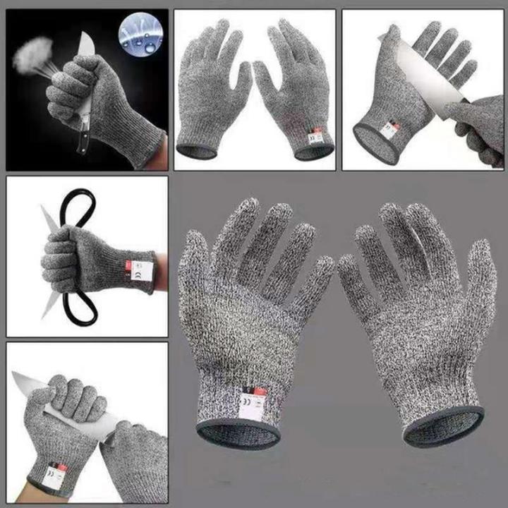 HPPE%20Level%205%20Safety%20Cut-Resistant%20Gloves%20Anti%20Cut%20Proof%20Grey%20Anti-Cut%20Level%20Work%20Garden%20Butcher%20Gardening%20Handguard%20Kitchen%20Tool%20-%20Image%203