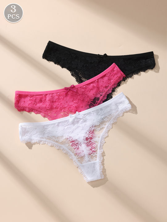 Awesomea%203Pcs%20Women%E2%80%99s%20Lace%20Bow%20Underwear%20%E2%80%93%20Soft%20Comfortable%20Low%20Waist%20Panties%20%E2%80%93%20Breathable%20Stretchy%20Seamless%20Lightweight%20Briefs%20-%20Image%207