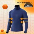 Fleece Thickened Thermal Underwear Men Turtle Neck Thermal Shirt Slim-fitting Wear Long-sleeved Top Thermal Underwear Men.