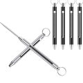 Portable Titanium Alloy Toothpick, Tooth Picking ArtifactSpring Telescopic Toothpick, Keychain Pendant, Self-defenseWeapon. 