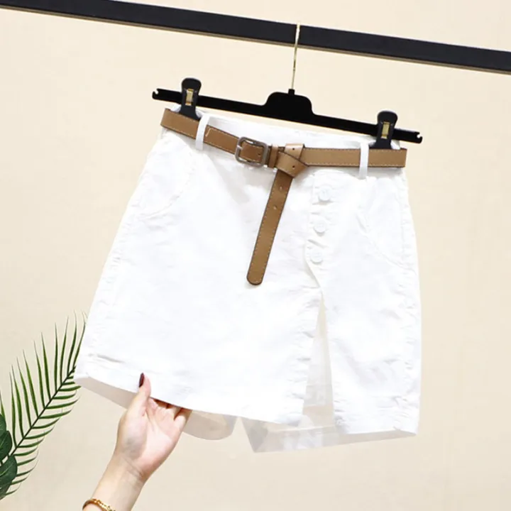 Chic%20Shorts%20Women%20Belt%20Korean%20Solid%20Buttons%20Side%20Slit%20A-line%20Streetwear%20Fashion%20Skirts%20Chic%20Harajuku%20Summer%20Loose%20Pants%20-%20Image%203