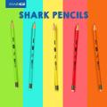 Shark HBT-712 Fin 12 Pencils Fin Neon Body Assorted Colors 12 Pencils with Eraser. 