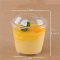20Pack 6 OZ Disposable Plastic Cups with Lids and Spoons,Clear Dessert Cup,Mini Parfait Appetizer Containers for Ice Cream,Cake,. 
