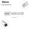 3pcs 1/4 Inch Socket Ratchet Wrench Extension Bar 50/75/100mm Long Bar Steering Sleeve Connecting Rod Socket Extender hand tool. 