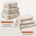 3-piece travel compression packing cube, travel bag luggage organizer travel essentials carry-on luggage compression cube.