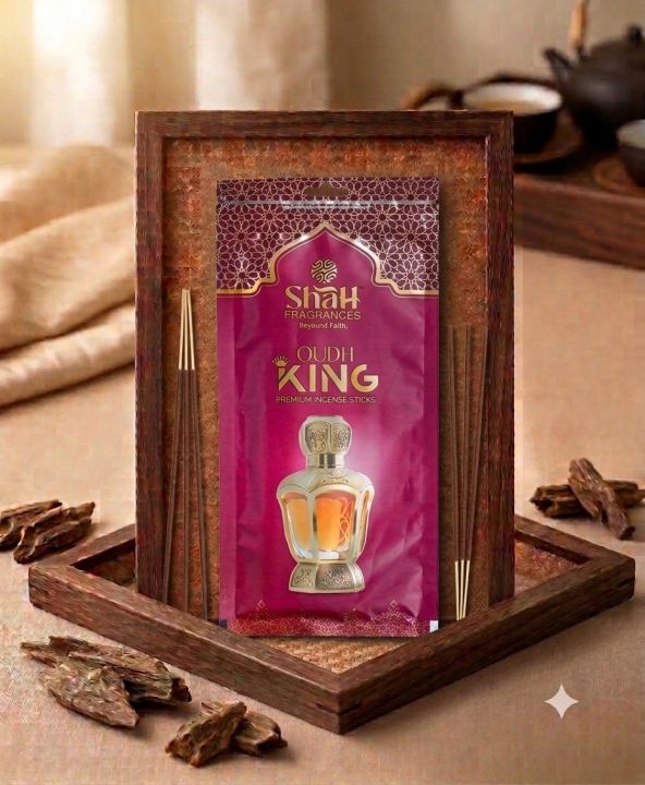 Oudh King Zipper Pack Agarbatti Premium Shah Fragrances Incense Sticks