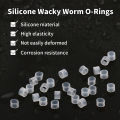 9KM 200~210Pcs Wacky Worm O'Rings for Wacky Rigging Senkos Soft Plastic Worms Stickbaits, Silicone Bait Saver O-Rings. 