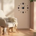 Modern 3D DIY Wall Clock - Large Acrylic Mirror Sticker - Quartz - Fashionable Home Decor 2023. 