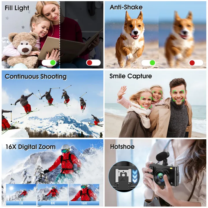 STUOGYUM%204K%20Vlogging%20Camera,48MP%20Digital%20Camera%20For%20Photography%20With%20Autofocus%203.0%20Inch%20Touch%20Screen,180%20Degree%20Flip%20Screen%20-%20Image%204