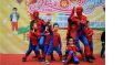 New Spiderman Superman Batman Children Clothing Set Fashion Cosplay Costume Pajamas Set Top+Pent+Mask. 
