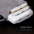 5 Pcs Suede Drawstring Pouch Power Bank Earphone Data Cable Case Phone Pack Velvet Storage Bag Mobile Cellphone Accessories. 