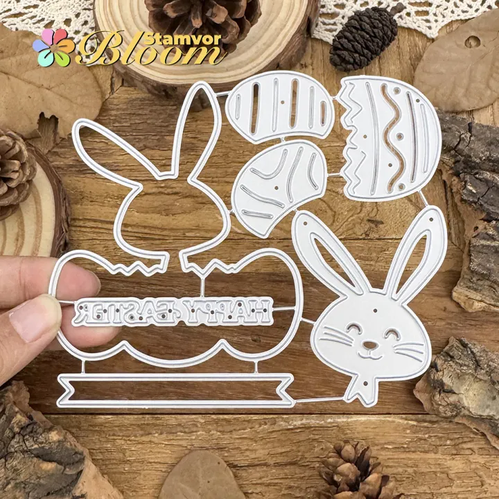 Original%20Lovely%20Layers%20Easter%20Bunny%20With%20Eggs%20Title%20Metal%20Cutting%20Dies%20Scrapbooking%20Decorative%20Embossing%20-%20Image%203