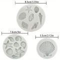 3PCS Ocean Themed Cake Decoration With Silicone Mold, Conch, Starfish, Coral Baking Mold, Chocolate Candy Polymer Production. 