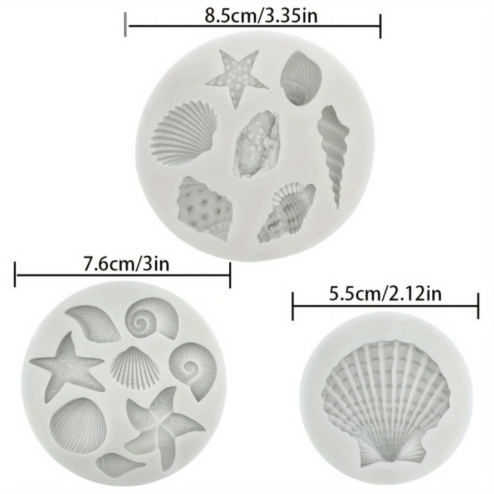 3PCS%20Ocean%20Themed%20Cake%20Decoration%20With%20Silicone%20Mold,%20Conch,%20Starfish,%20Coral%20Baking%20Mold,%20Chocolate%20Candy%20Polymer%20Production%20-%20Image%204