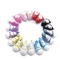 1Pair Fashion 5cm Length Doll Shoes 1/6 Scale Mini Sneakers Denim Canvas High Top Plimsolls Playing House Handmade Props Toys. 