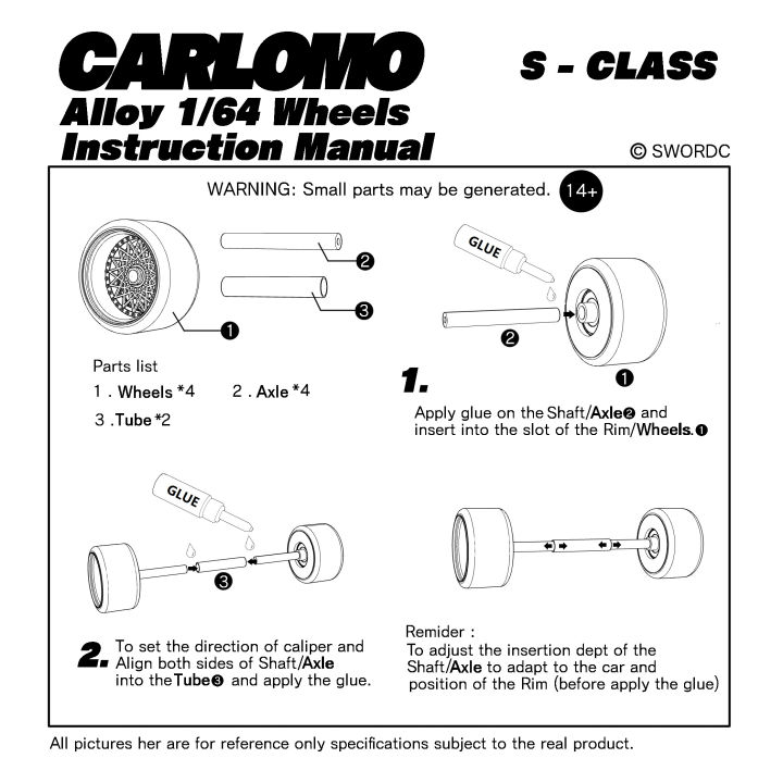 Carlomo%20S-Class%201/64%20Alloy%20Wheels%20Rubber%20Tires%20with%20Brake%20Disc%20Assembly%20Rims%20for%20Model%20Diecast%20Car%20for%20Hot%20Wheels%20Detail%20up%20Kits%20-%20Image%205