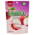 Amos Peelerz Lychee Gummy Candy 65g | Peeleble Gummy Lychee Peeling Candy , Resealable Bag. 
