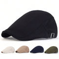Men Light Board Solid Color Berets Newsboy Caps Hip Hop British Painters Hats Spring and Summer Adjustable Flat Cap.