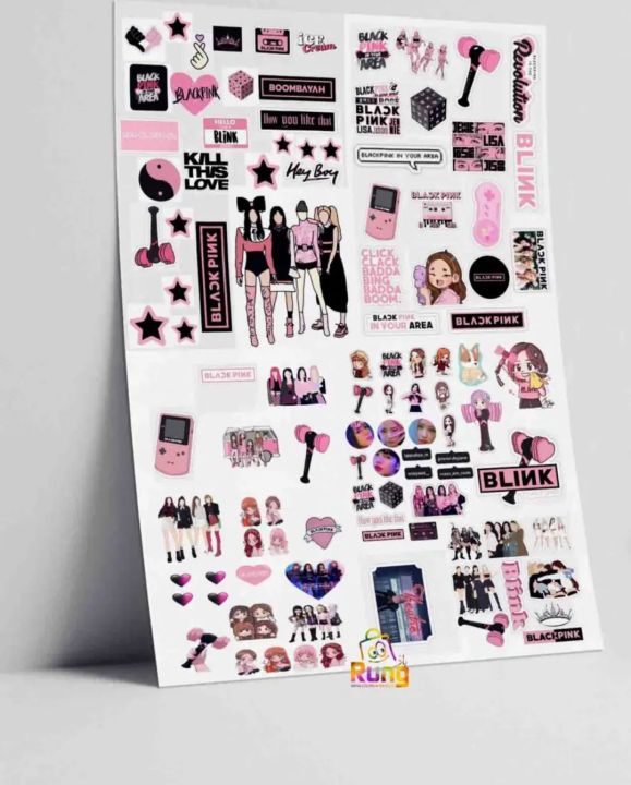 Blackpink sticker sheet journaling stickers for laptop mobile phonecase