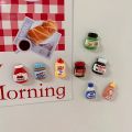 8pcs Refrigerator Magnets, Kawaii Cartoon Food Fridge Magnets, Cute Decorative Magnets Personalized Fridge Magnet Locker Cabinet. 