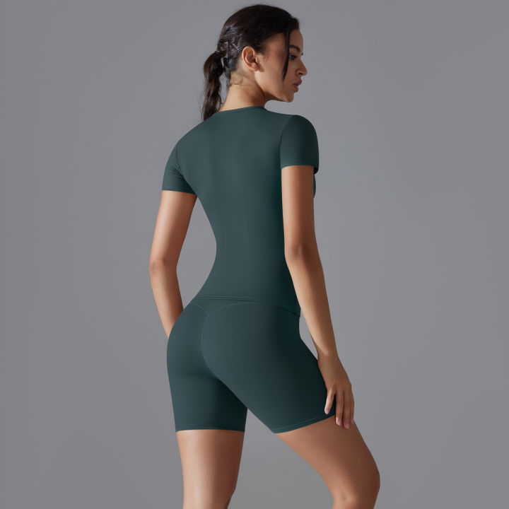 Yoga%20Set%20Women%20Sports%20Short%20Sleeve%20Top%20With%20High%20Waist%20Leggings%20Running%20Jogging%20Workout%20Clothes%20Sports%20Fitness%20Gym%20Sets%20-%20Image%204