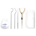 Portable Stainless Steel Toothpicks Pocket Set Reusable Metal Toothpicks Cleaning Kit Dental Floss For Travel Teeth Sticks.