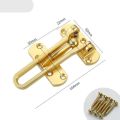 Door chain lock security door latch Metal security buckle lock golden. 