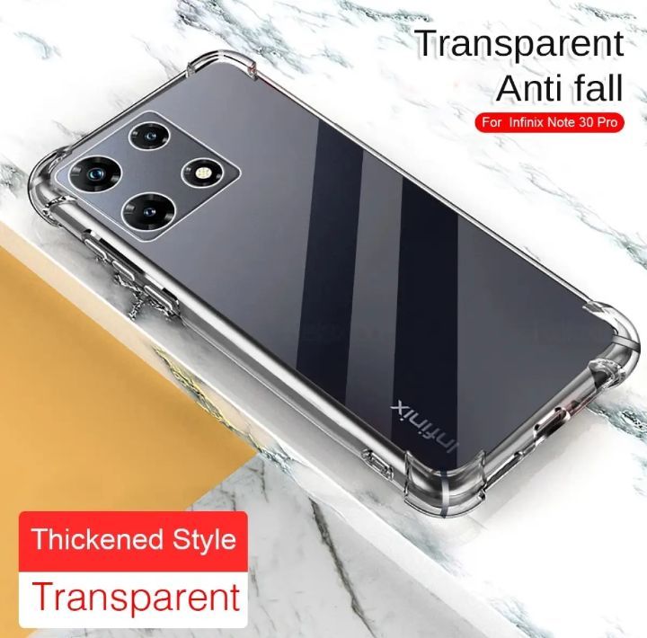HGJTF Coque Pour Infinix Note 30 Pro (6.67"), Transparent Souple TPU Bumper Case, Ultra-Mince [Antichoc X Anti-Rayures] Silicone Housse Etui Pour Infinix Note 30 Pro - Transparent