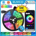 Tuya Smart Life LED Light Strip Bluetooth Control DC12V 5M SMD 5050 54LEDs/M Flexible Rope Lamp For Desktop Screen TV BackLight. 